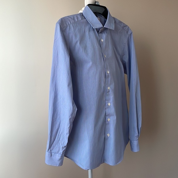 Pink Shirtmaker London Men's Button Down Long Sleeve Shirt, Size Medium - Picture 4 of 13